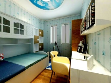 雅川家园现代简约卧室效果图