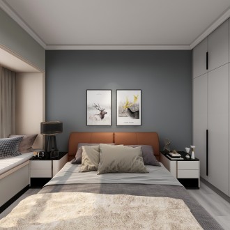 安江国际(建设中)现代简约卧室效果图
