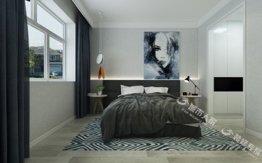 保利江山悦小区(南门)美式卧室效果图