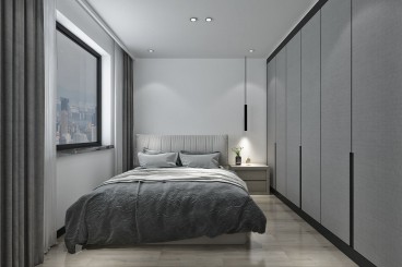 观澜国际(建设中)现代简约卧室效果图