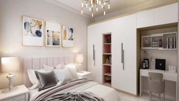 圣博·未来城现代轻奢卧室效果图