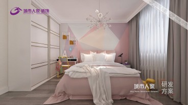 阅江城小区现代简约卧室效果图