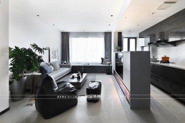 太阳国际公寓现代简约客厅效果图