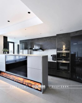 太阳国际公寓现代简约厨房效果图