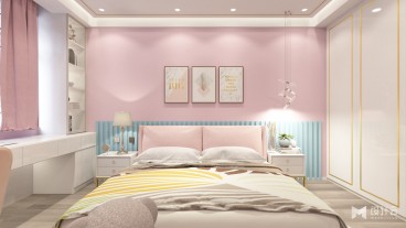 紫香园现代简约卧室效果图