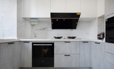 万科·金域名邸二期11栋现代简约厨房效果图