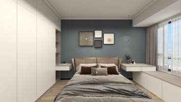 上河城104㎡现代简约风格案例现代简约卧室效果图