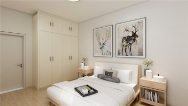 保利·海棠湾78栋现代简约卧室效果图