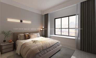 城市人家丨碧桂园120㎡现代简约风格设计案例现代简约卧室效果图