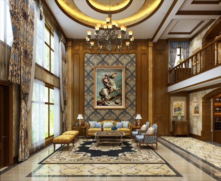 鼎盛世家三期欧式古典客厅效果图