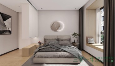 远洋晟庭(建设中)现代简约卧室效果图