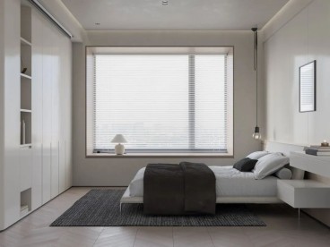 滨海之窗现代简约卧室效果图