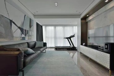 保利罗兰香谷B5栋现代简约客厅效果图
