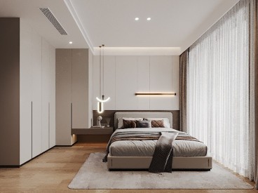 高创公寓现代简约卧室效果图