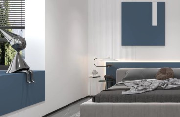 海口玉湾(建设中)现代简约卧室效果图