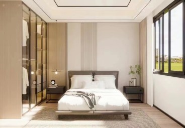 中海央墅(西门)现代轻奢卧室效果图