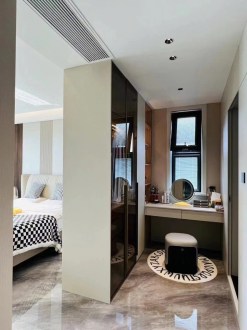 中海央墅(西门)现代简约卧室效果图
