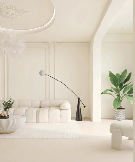 暖色系+原木风，静享生活的美好！现代简约客厅效果图