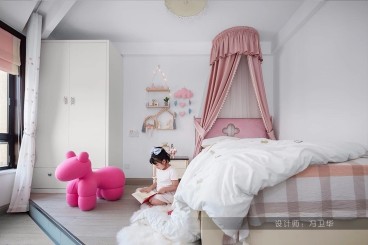 天元世家复式实景现代简约卧室效果图
