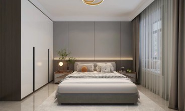 棕榈西园小区现代简约卧室效果图